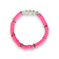 Pretty in Pink - Resort Ready Silver Heishi Bracelet