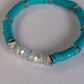 Talk Teal to me - Resort Ready Silver Heishi Bracelet