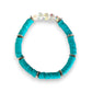 Talk Teal to me - Resort Ready Silver Heishi Bracelet