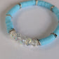 Sky blue - Resort Ready Silver Heishi Bracelet