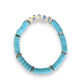 Sky blue - Resort Ready Silver Heishi Bracelet