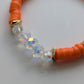 Orange- Resort Ready Gold Heishi Bracelet