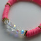 Neon Pink - Resort Ready Gold Heishi Bracelet