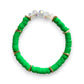 Neon Green- Resort Ready Gold Heishi Bracelet