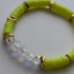Neon Yellow- Resort Ready Gold Heishi Bracelet