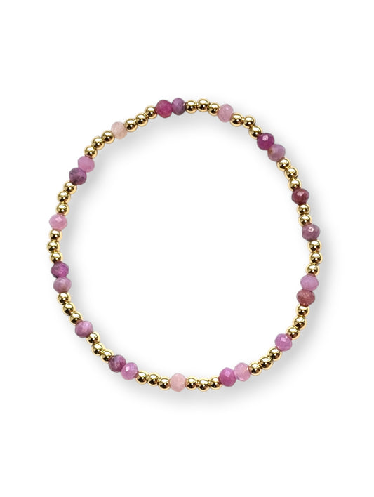Pink Ruby Coastal Gems Bracelet