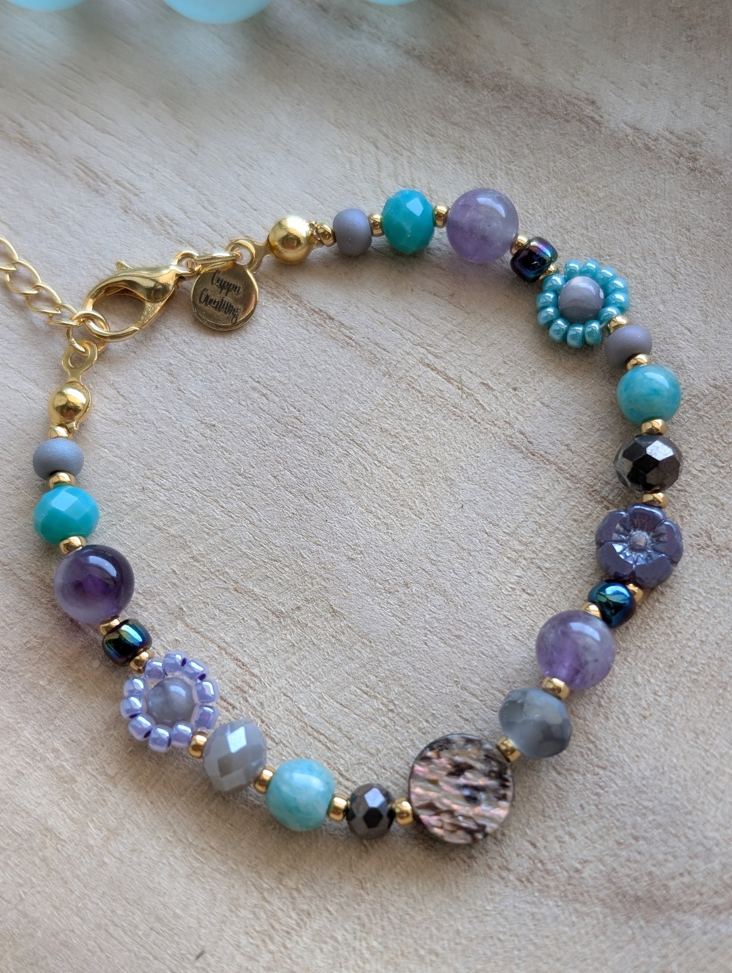 Shell We Dance Floral Beaded Bracelet