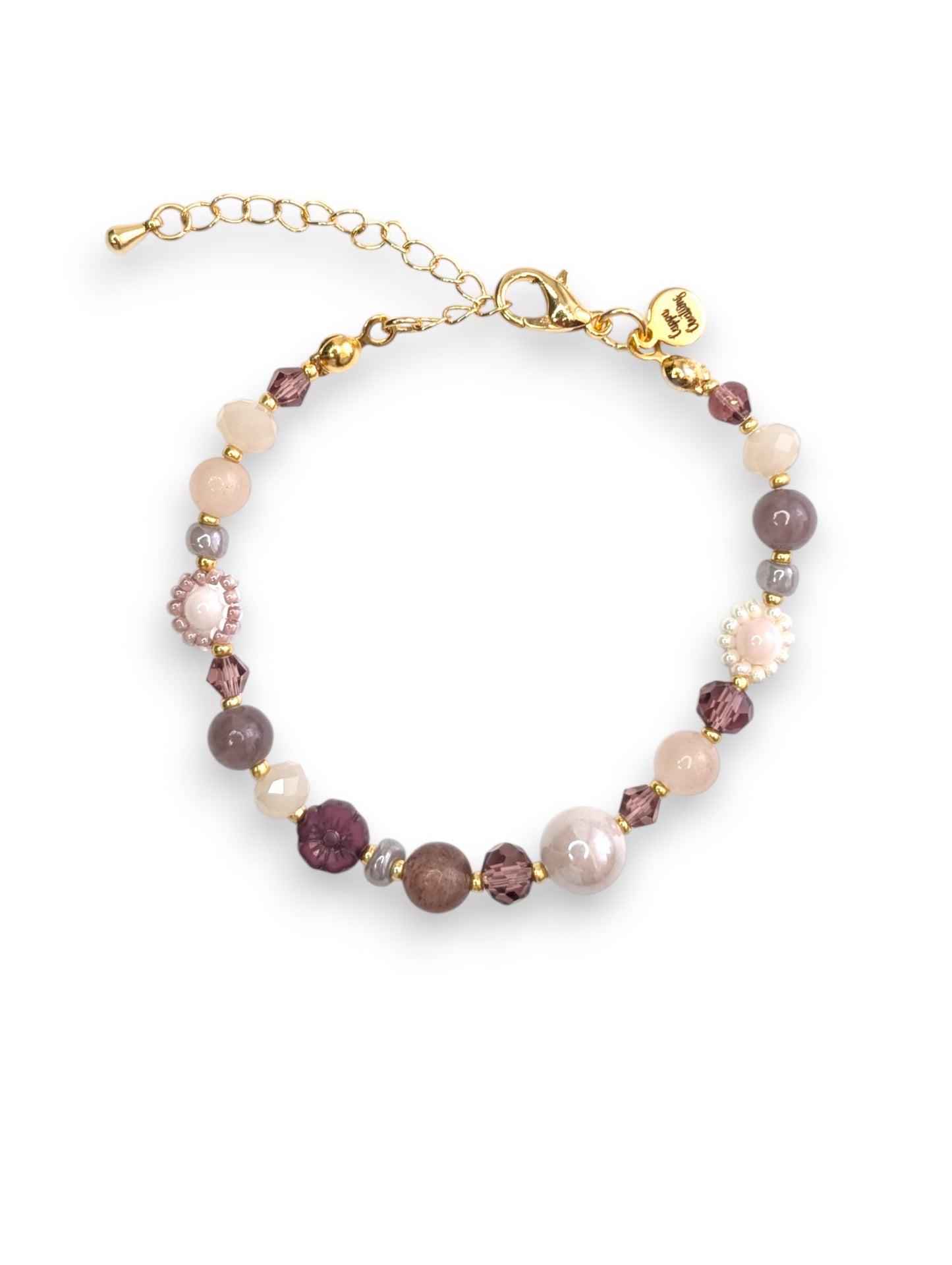 Wine not Floral Beaded Bracelet