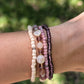 “Salted Foam beaded bracelet stacked with other Sparkle Stacklers – Cappa Creations fall collection.”