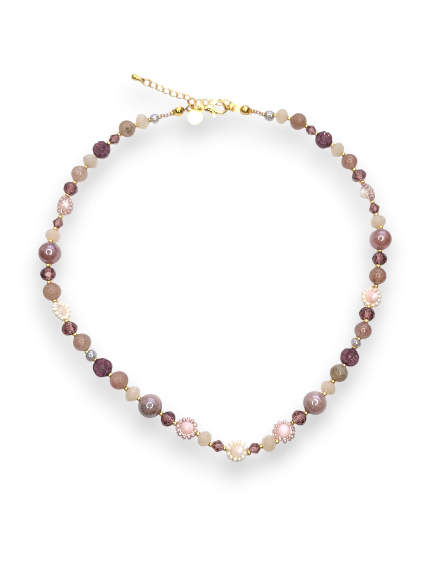 Wine Not Floral Beaded Necklace