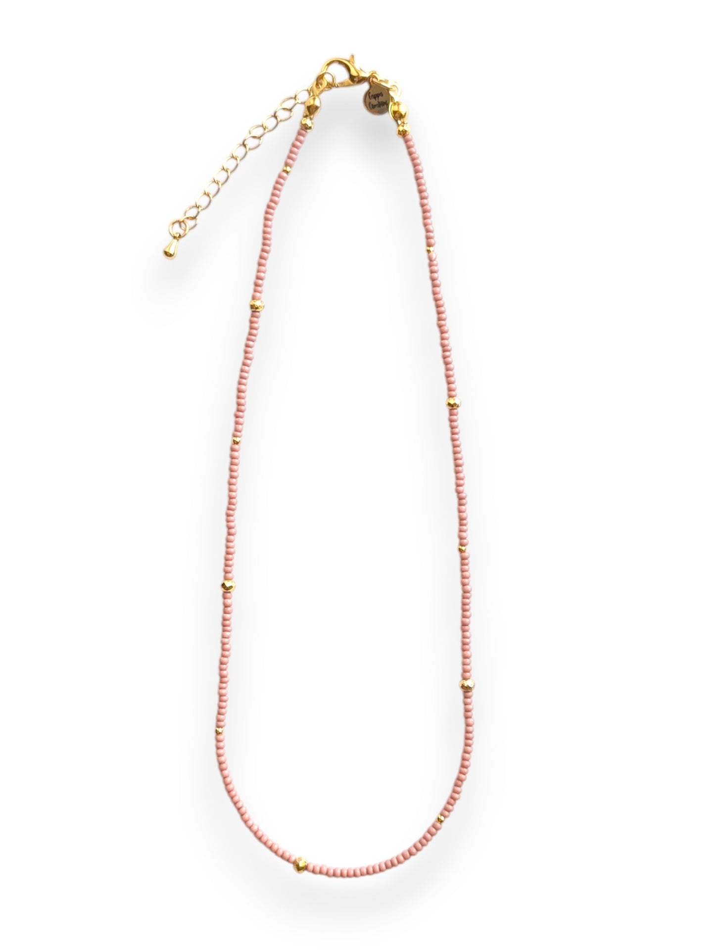 Just Peachy Beaded Choker Necklace