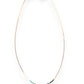 Emerald Tide Snake Chain Necklace – green, marbled turquoise, aqua ombre.