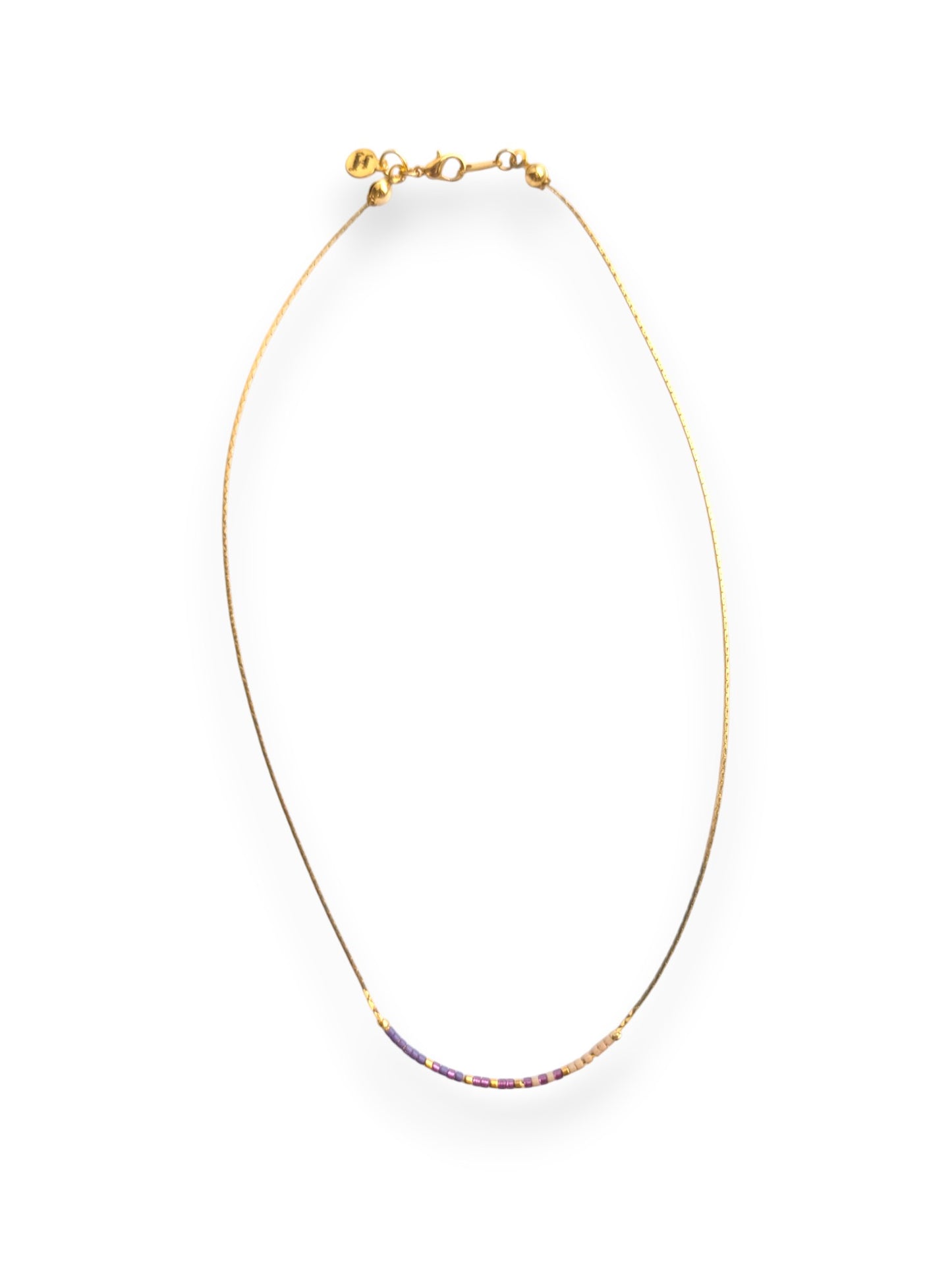 Berry Breeze Snake Chain Necklace – cranberry, pink, soft blush ombre.