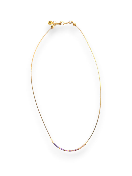 Berry Breeze Snake Chain Necklace – cranberry, pink, soft blush ombre.