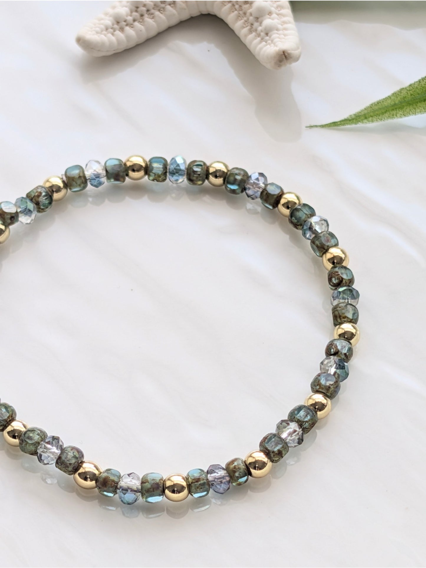 Vivienne Bracelet | Transparent Blue Olive