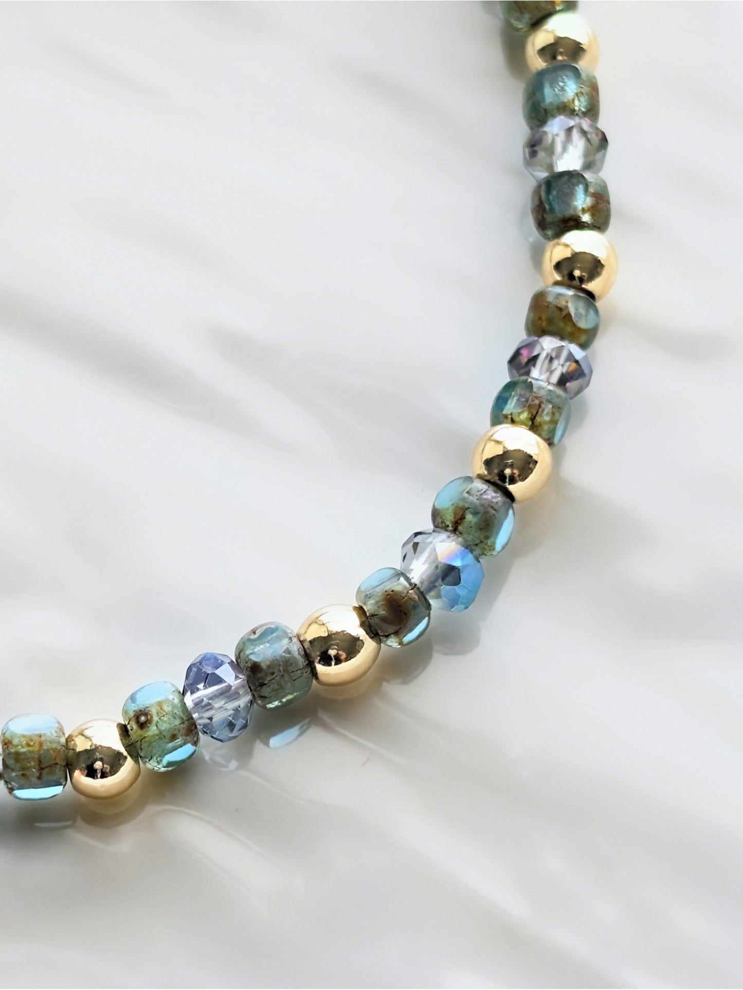 Vivienne Bracelet | Transparent Blue Olive