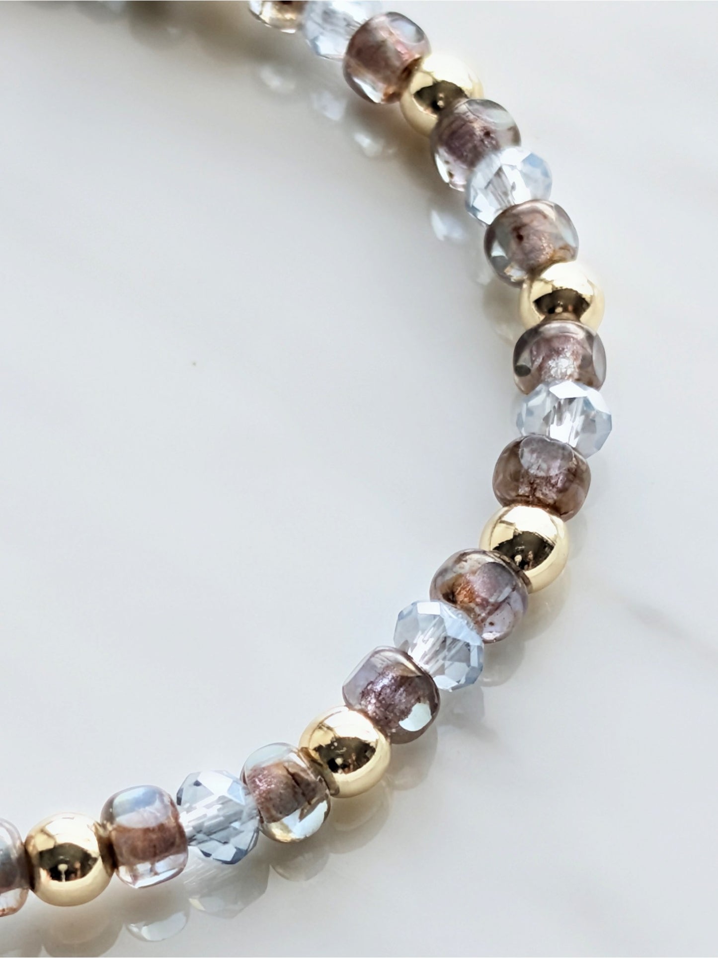 Vivienne Bracelet | Transparent Mauve Brown