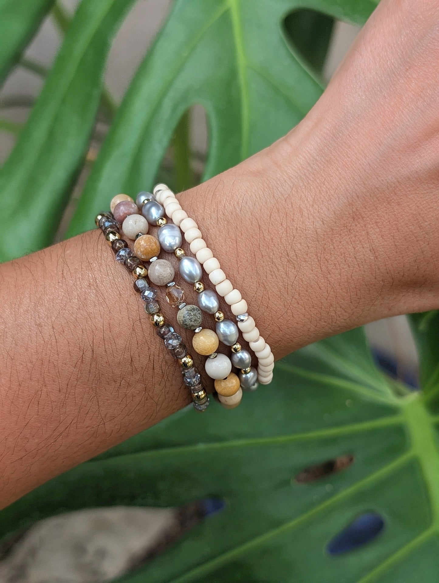 Vivienne Bracelet | Transparent Mauve Brown