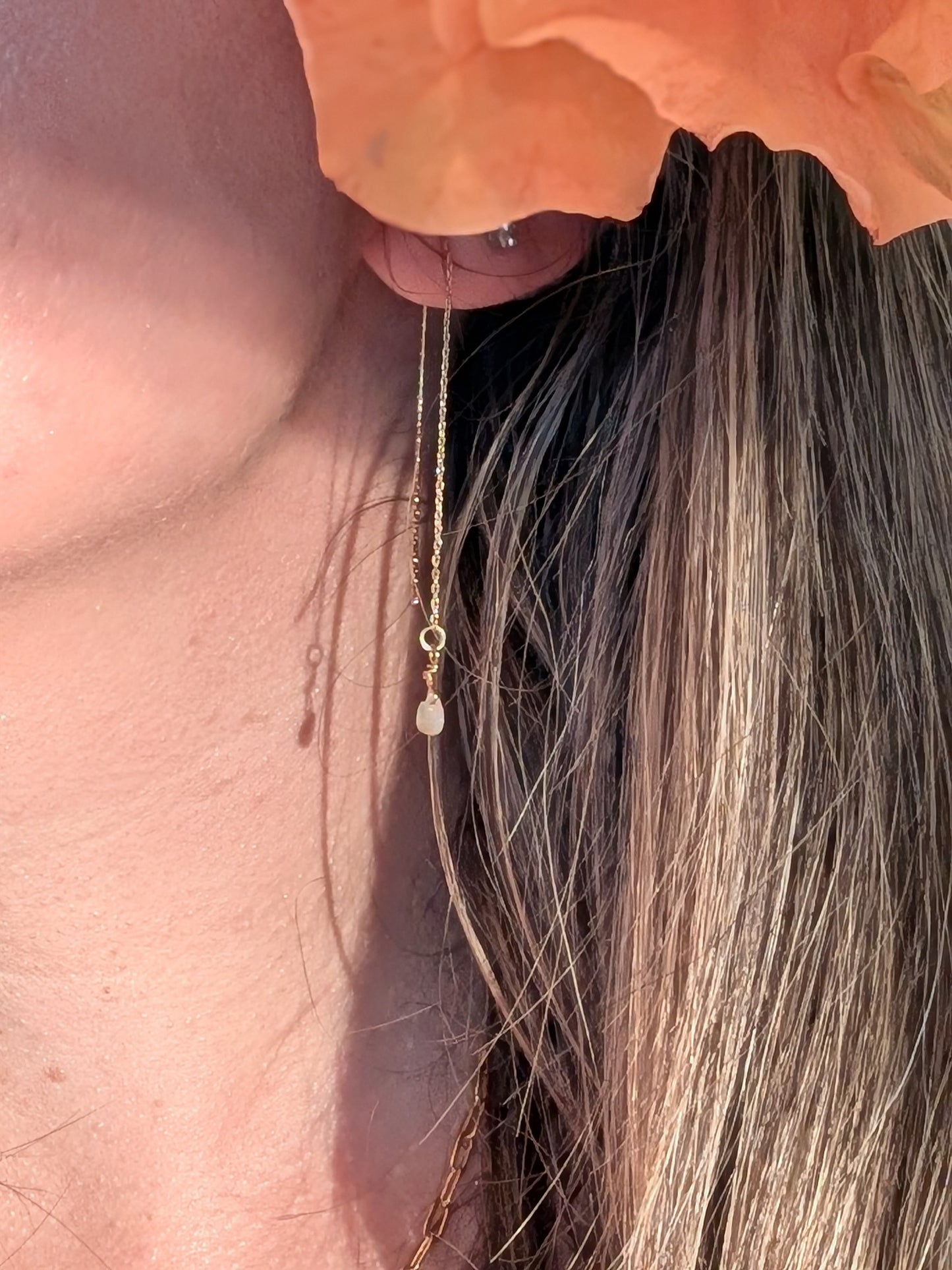 Forget me not Opal Drop earrings