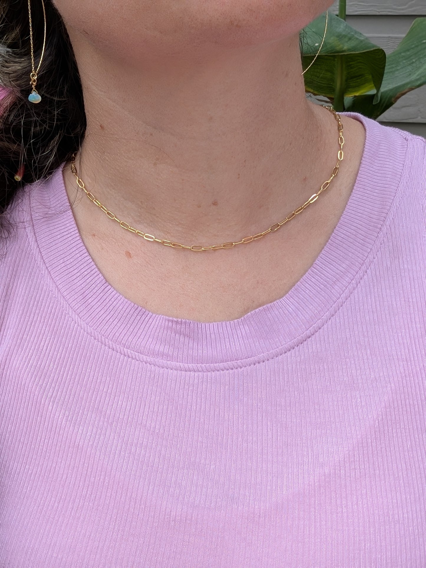 Dainty Paperclip Chain Necklace