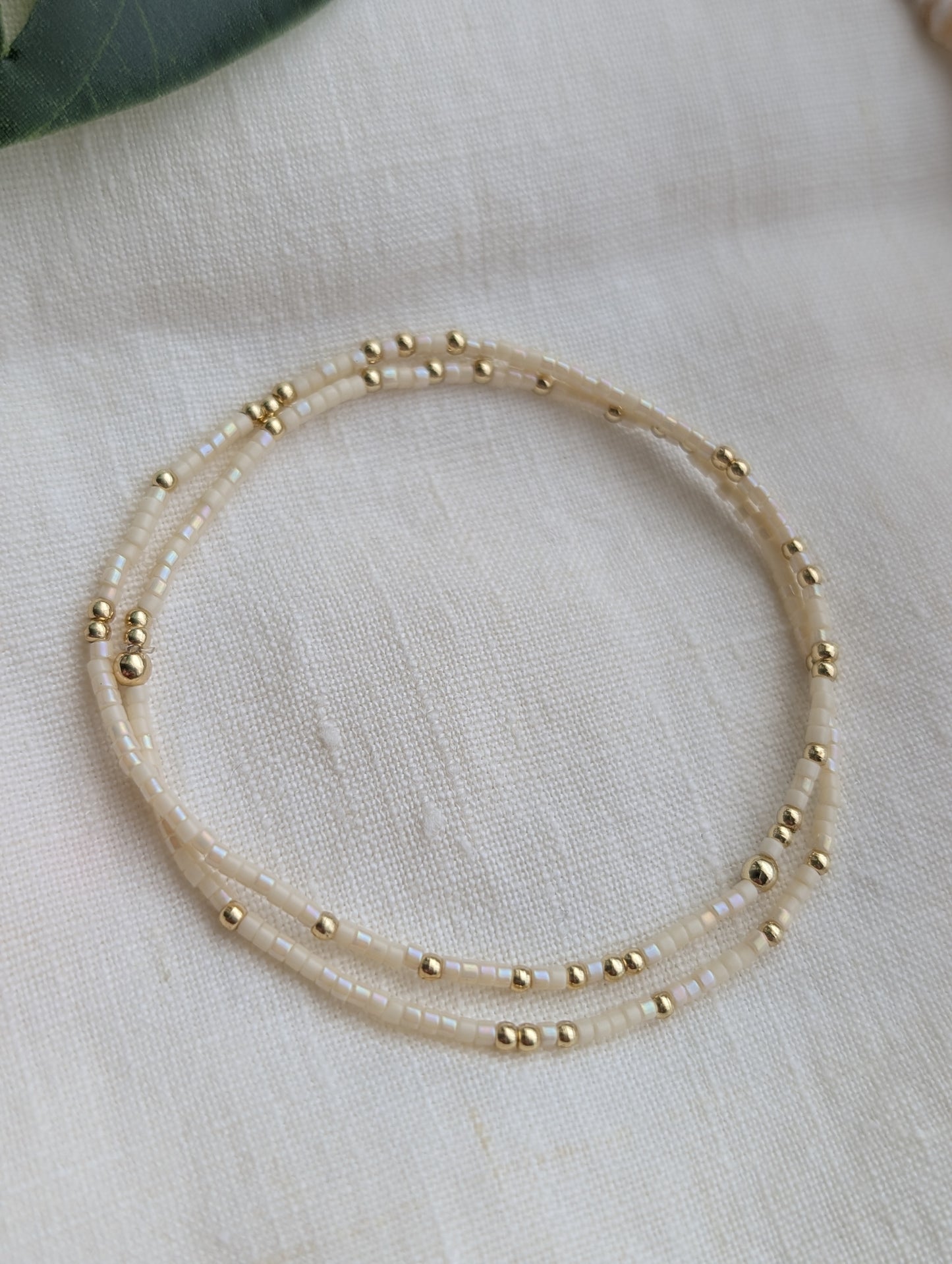 The Mini Bracelet - Cream Iridescence