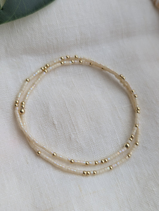 The Mini Bracelet - Cream Iridescence