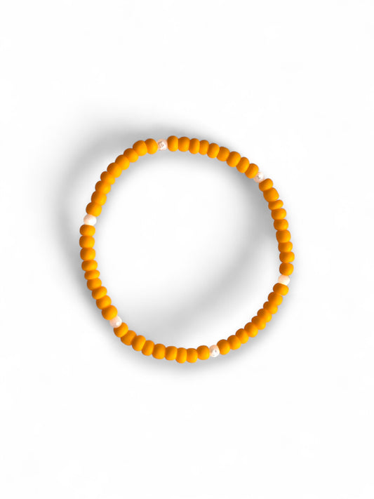 Pearly Luster Bracelet - Citrus Orange