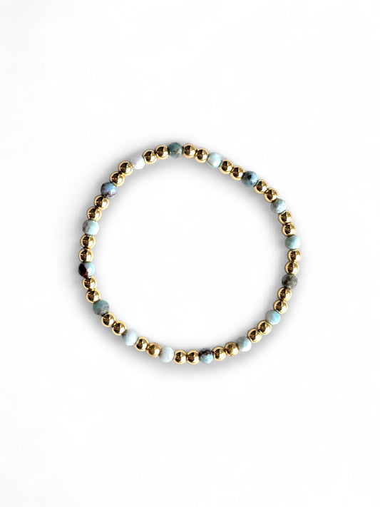 Blue Gray Larimar - Coastal Gems Bracelet