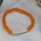 Golden Sun Orange Gold Bar Bracelet