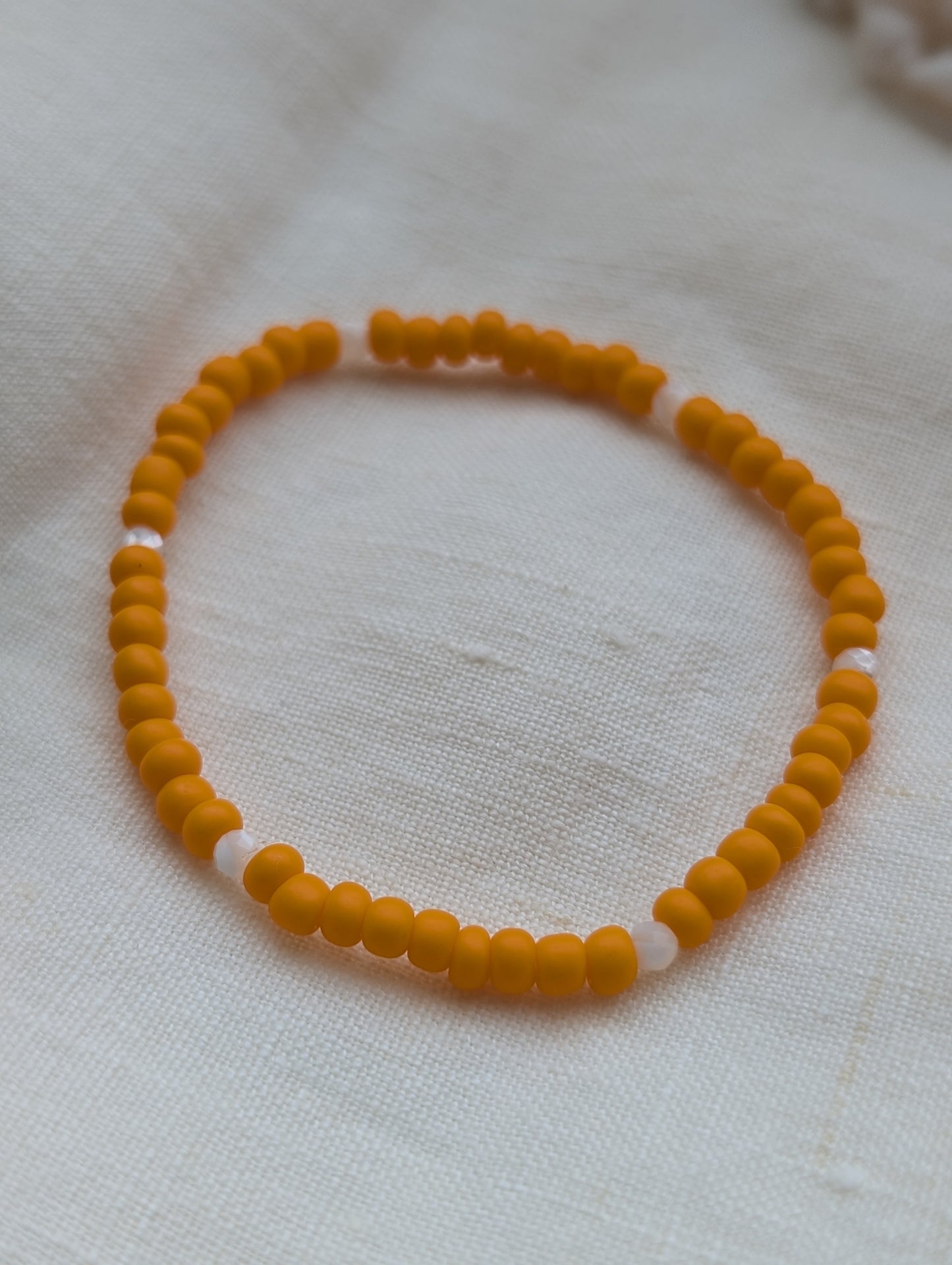 Pearly Luster Bracelet - Citrus Orange
