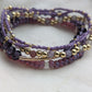 Amethyst Gold Bar Bracelet