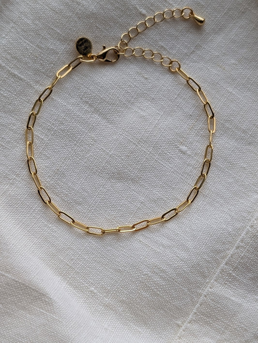 Dainty Paperclip Chain Bracelet