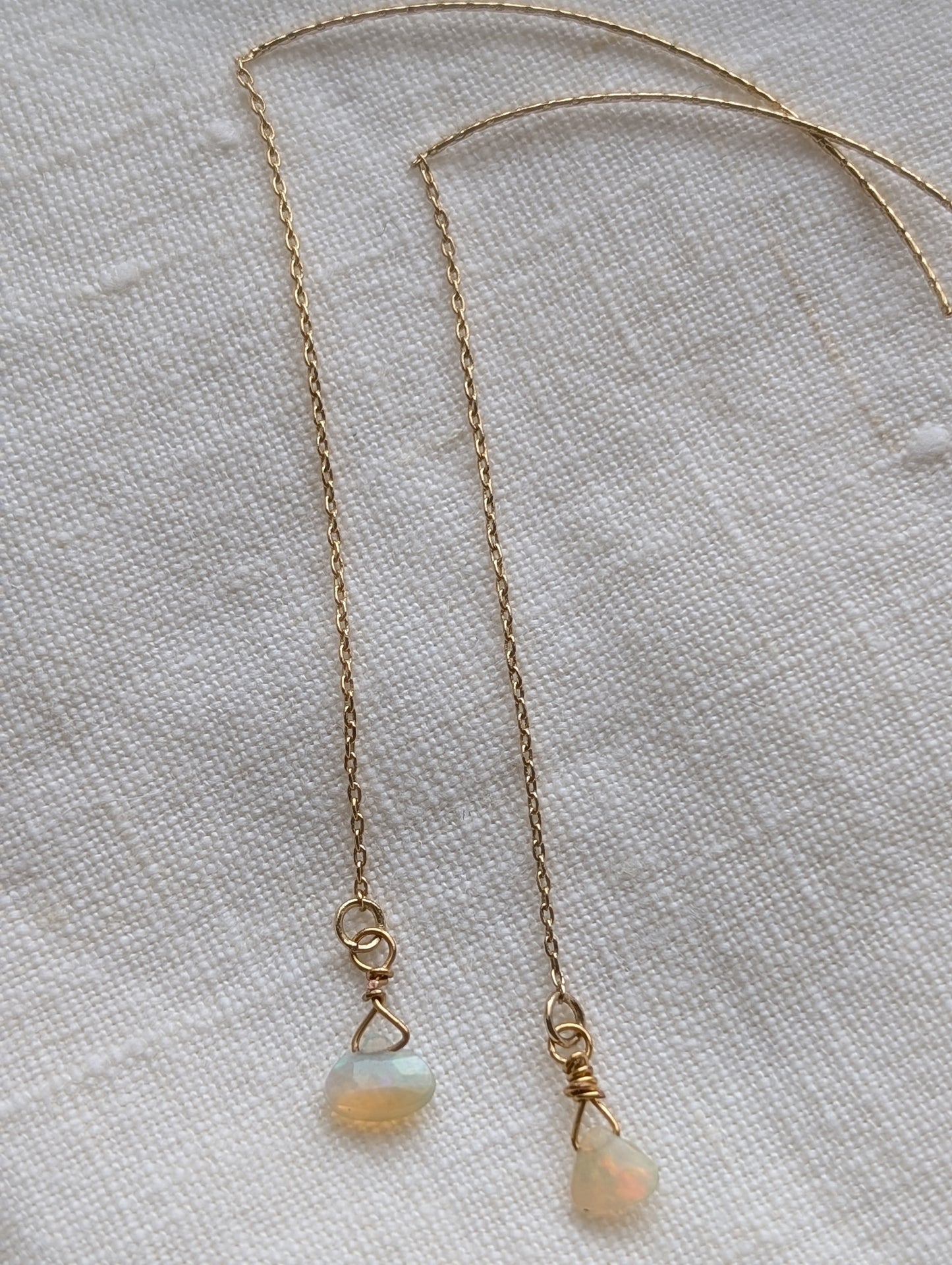 Forget me not Opal Drop earrings