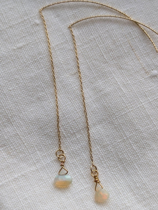 Forget me not Opal Drop earrings