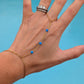 Sapphire Blue Fire Opal 18k Gold Hand Chain | Pacific Sapphire