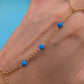 Sapphire Blue Fire Opal 18k Gold Hand Chain | Pacific Sapphire