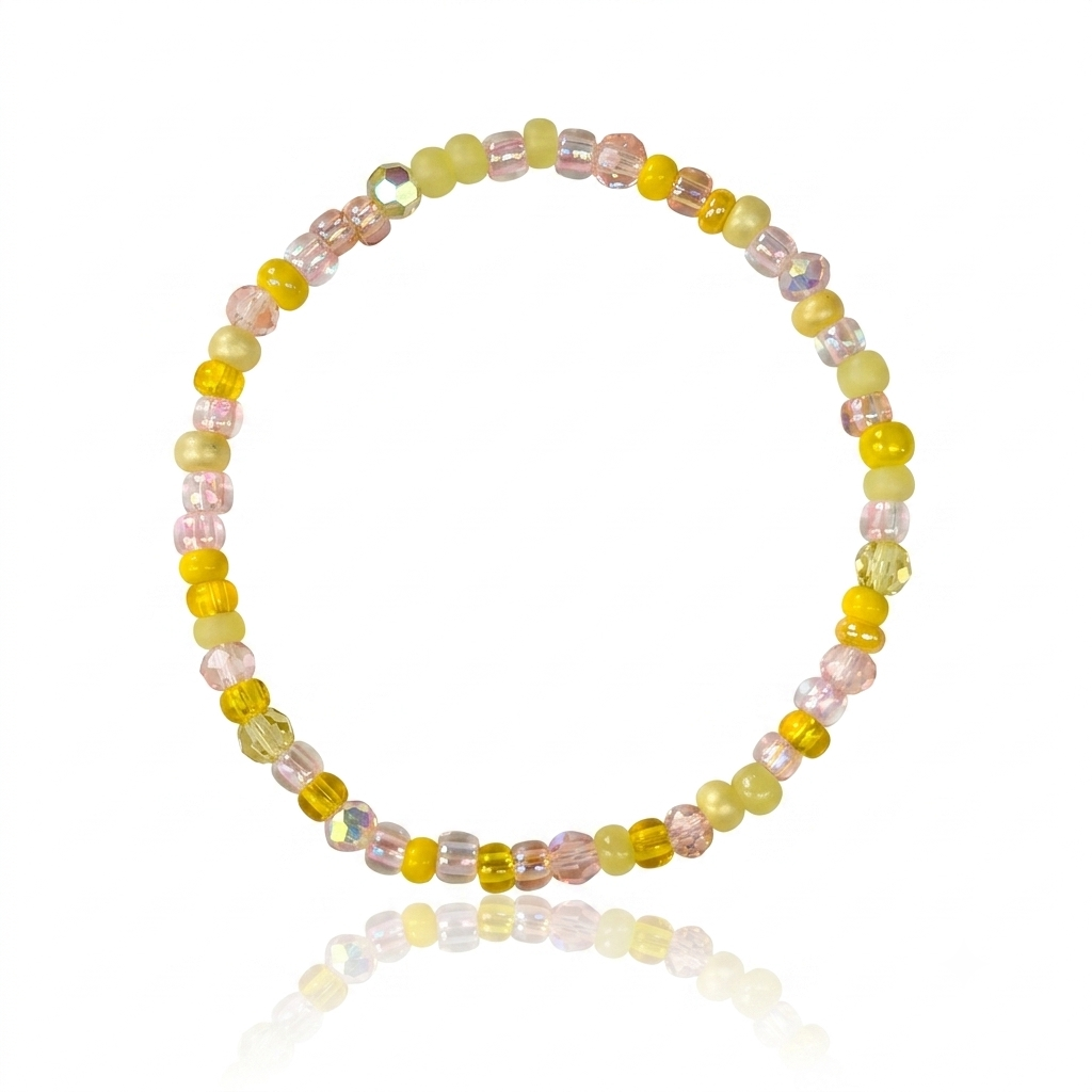 Pink & Yellow Gemstone Bracelet Stack | The Citrus Bloom Stack