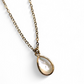 White shell Teardrop Pendant Necklace