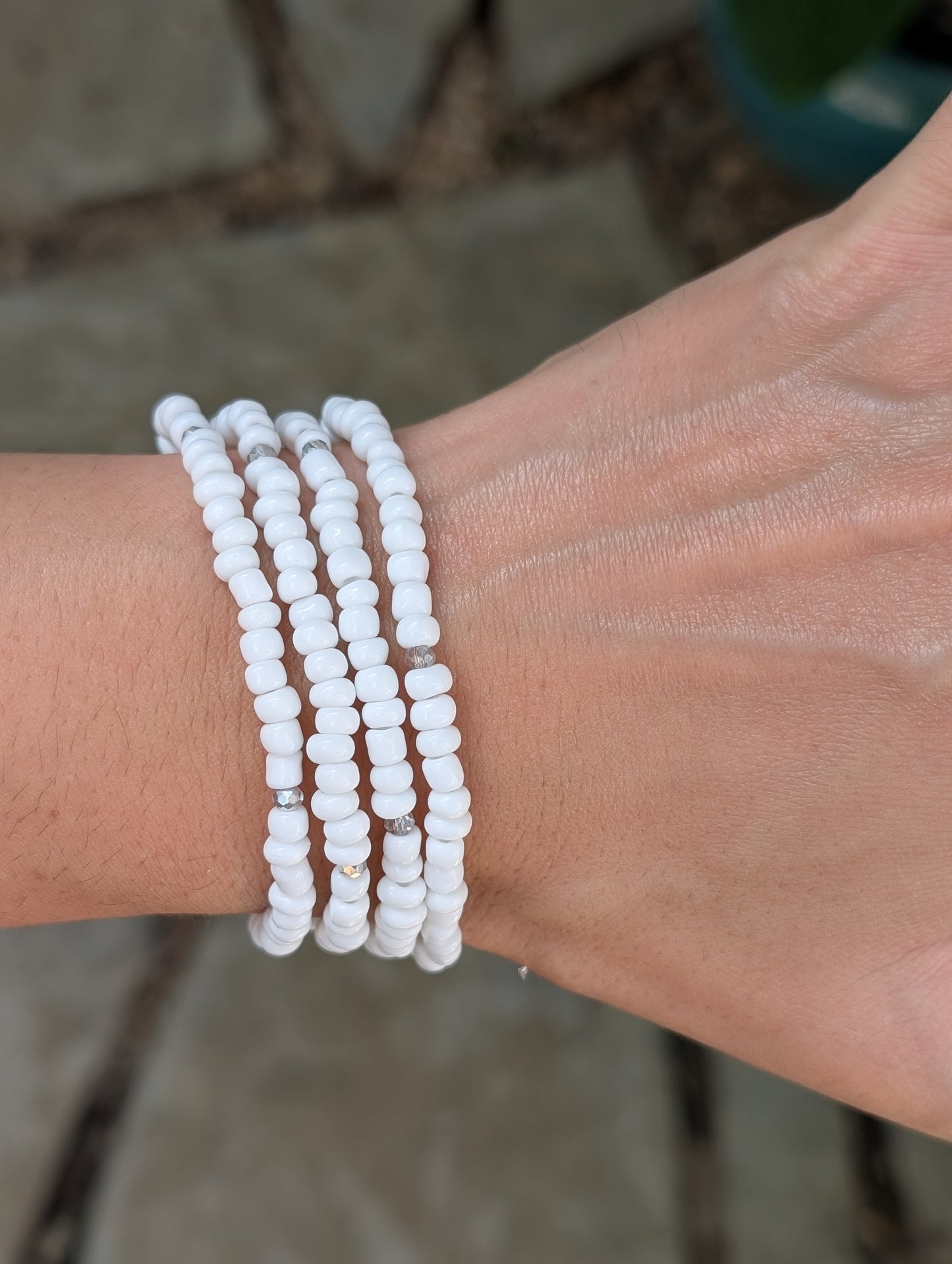Sparkle Stacker Bracelet - White