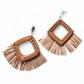 Tiki Girl Rattan Earrings