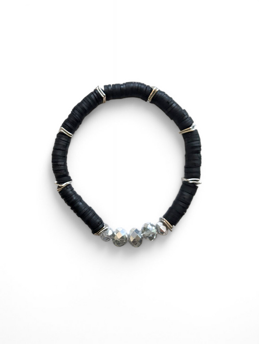 Black Resort Ready Heishi Bracelet