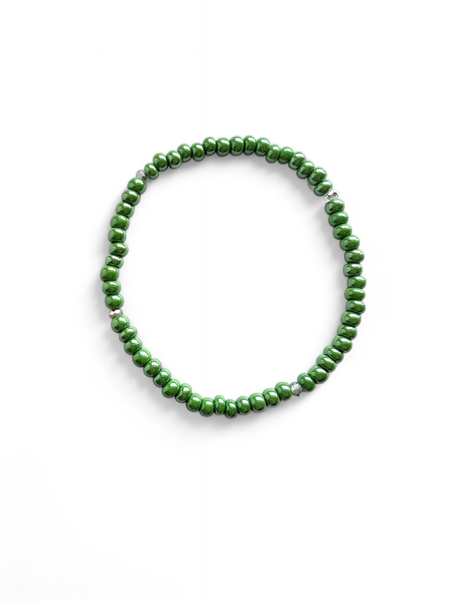 Sparkle Stacker Bracelet - Green Pearl