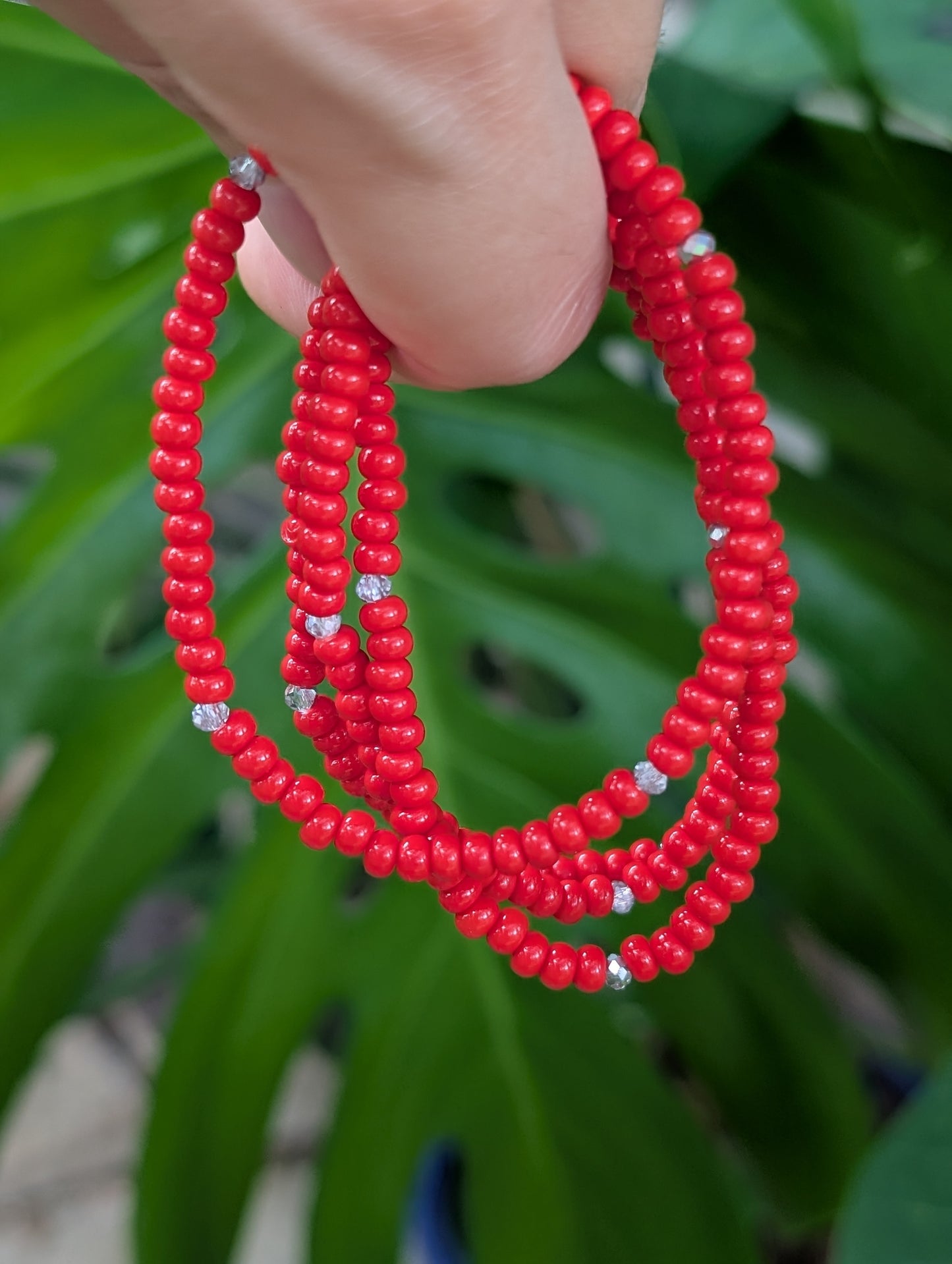 Sparkle Stacker Bracelet - Red