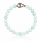 Seafoam Cove Bracelet featuring genuine seafoam green quartz gemstones, 14K gold-filled accent beads, and a rare natural Hebrew cone shell centerpiece inspired by hidden tropical coves and ocean treasures.